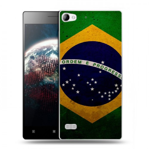 Дизайнерский силиконовый чехол для Lenovo Vibe X2 Флаг Бразилии
