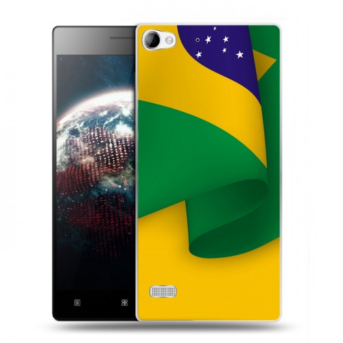 Дизайнерский пластиковый чехол для Lenovo Vibe X2 Флаг Бразилии