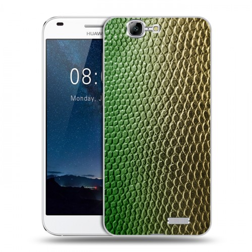 Дизайнерский пластиковый чехол для Huawei Ascend G7 Кожа змей