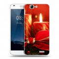 Дизайнерский силиконовый чехол для Huawei Ascend G7 Новогодние свечки