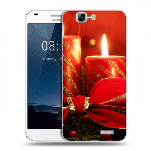 Дизайнерский силиконовый чехол для Huawei Ascend G7 Новогодние свечки