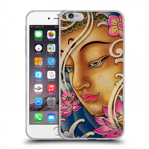 Дизайнерский силиконовый чехол для Iphone 6 Plus/6s Plus Священный Будда