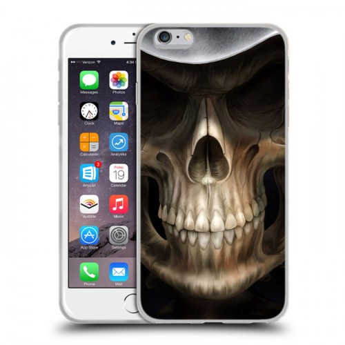 Дизайнерский силиконовый чехол для Iphone 6 Plus/6s Plus Арт черепа
