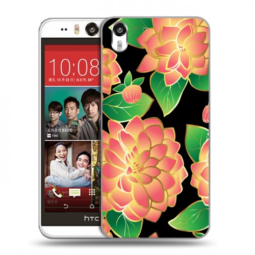 Дизайнерский силиконовый чехол для HTC Desire Eye Люксовые цветы