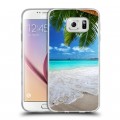 Дизайнерский пластиковый чехол для Samsung Galaxy S6 пляж