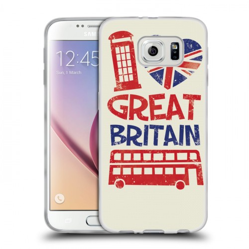 Дизайнерский пластиковый чехол для Samsung Galaxy S6 British love