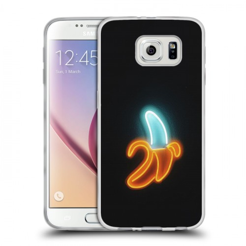 Дизайнерский пластиковый чехол для Samsung Galaxy S6 Неоновые образы