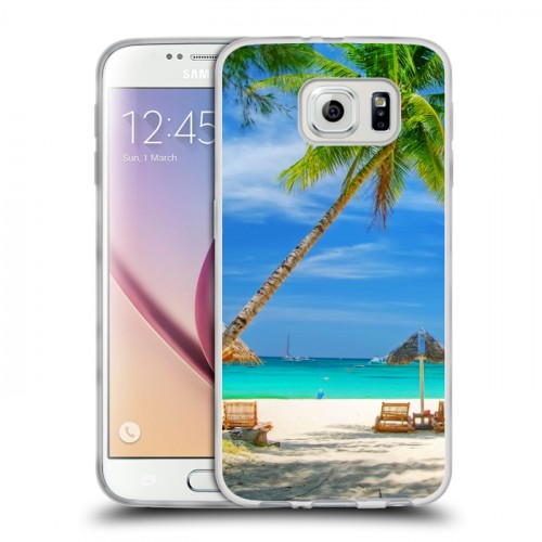 Дизайнерский пластиковый чехол для Samsung Galaxy S6 Пляж