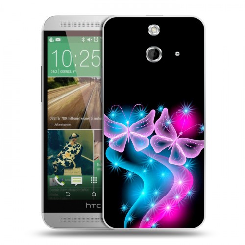 Дизайнерский пластиковый чехол для HTC One E8 Бабочки