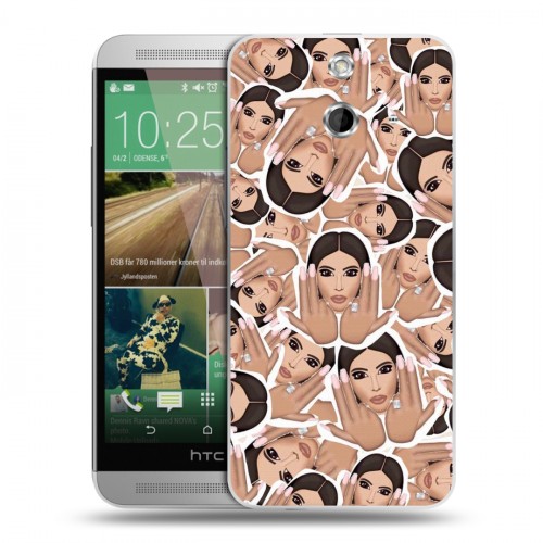 Дизайнерский пластиковый чехол для HTC One E8 Ким Кардашьян