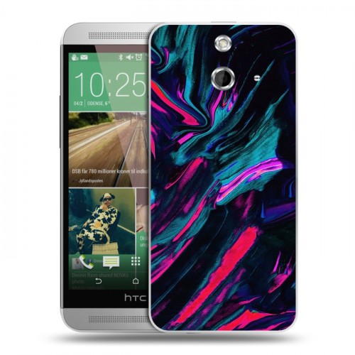 Дизайнерский пластиковый чехол для HTC One E8 Размытые краски