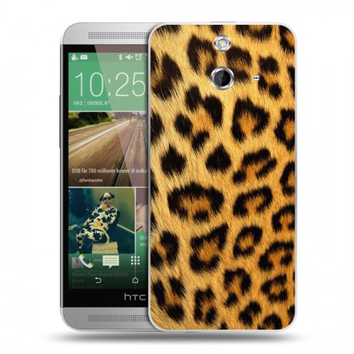 Дизайнерский пластиковый чехол для HTC One E8 Леопард