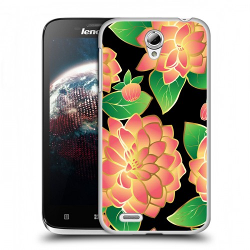 Дизайнерский пластиковый чехол для Lenovo A859 Ideaphone Люксовые цветы