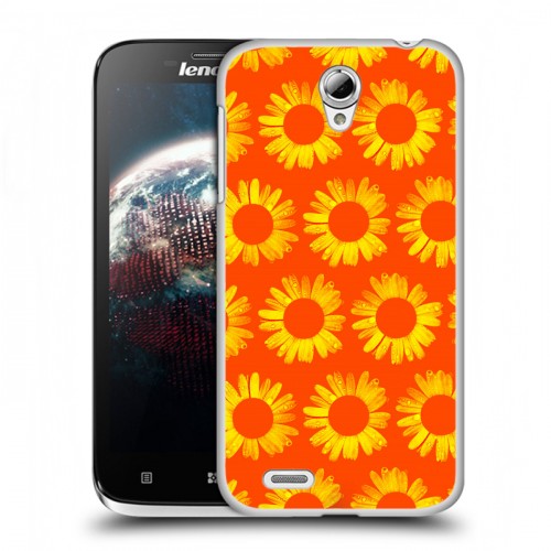 Дизайнерский пластиковый чехол для Lenovo A859 Ideaphone Монохромные цветы