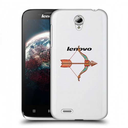 Полупрозрачный дизайнерский пластиковый чехол для Lenovo A859 Ideaphone Прозрачные знаки зодиака