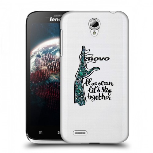 Дизайнерский пластиковый чехол для Lenovo A859 Ideaphone Прозрачные надписи 1