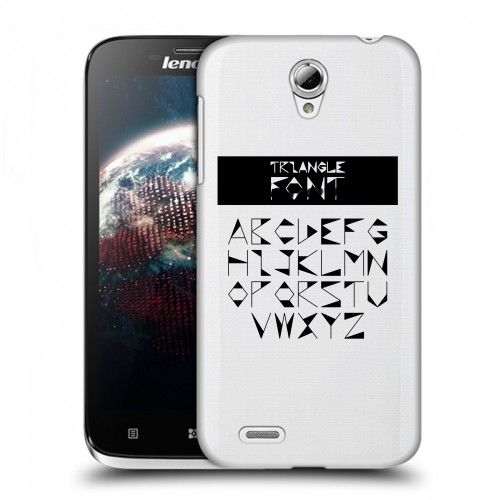 Полупрозрачный дизайнерский пластиковый чехол для Lenovo A859 Ideaphone Прозрачные надписи 1