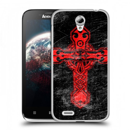 Дизайнерский пластиковый чехол для Lenovo A859 Ideaphone Мир крестов