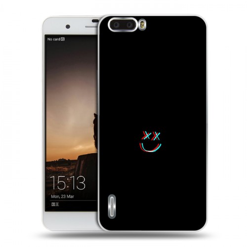 Дизайнерский пластиковый чехол для Huawei Honor 6 Plus Минимализм на черном