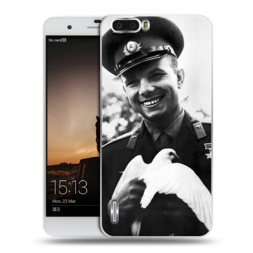 Дизайнерский пластиковый чехол для Huawei Honor 6 Plus Юрий Гагарин