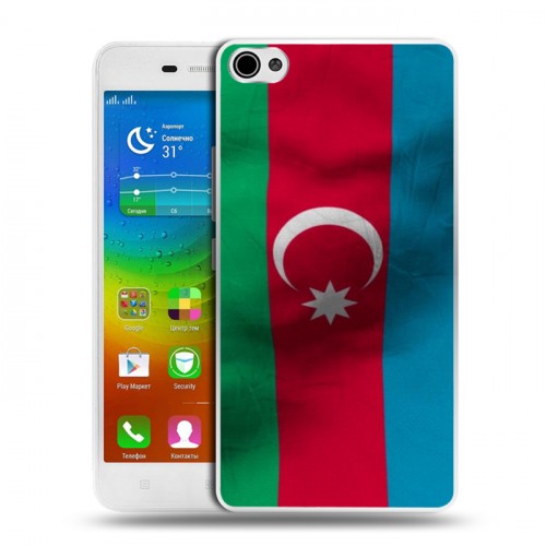 Дизайнерский пластиковый чехол для Lenovo S60 Флаг Азербайджана