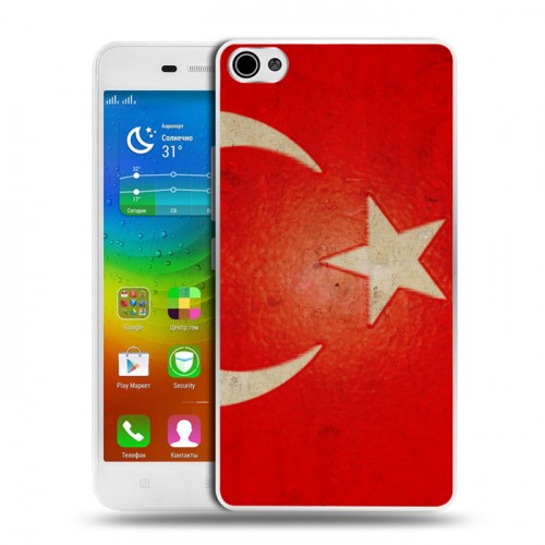 Дизайнерский пластиковый чехол для Lenovo S60 Флаг Турции