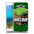 Дизайнерский пластиковый чехол для Samsung Galaxy E5 Minecraft