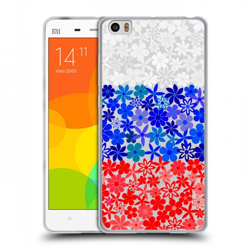 Полупрозрачный дизайнерский пластиковый чехол для Xiaomi Mi Note Российский флаг