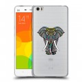 Полупрозрачный дизайнерский пластиковый чехол для Xiaomi Mi Note Прозрачные слоны
