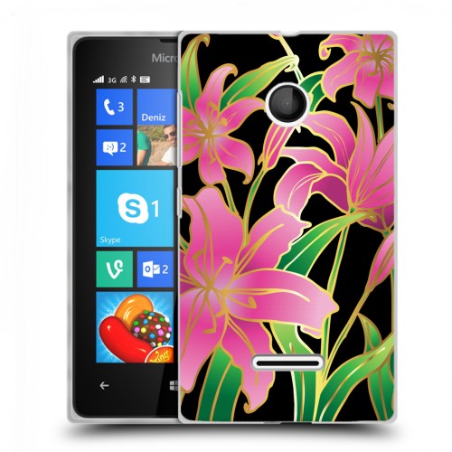 Дизайнерский пластиковый чехол для Microsoft Lumia 435 Люксовые цветы