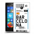 Дизайнерский пластиковый чехол для Microsoft Lumia 435 Авиабилеты