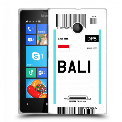 Дизайнерский пластиковый чехол для Microsoft Lumia 435 Авиабилеты