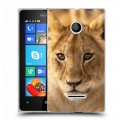 Дизайнерский пластиковый чехол для Microsoft Lumia 435 Львы
