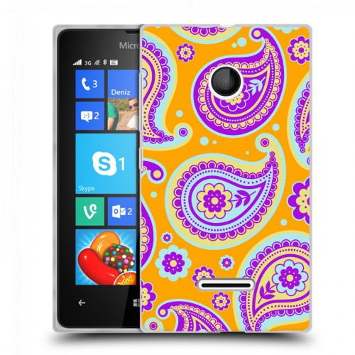 Дизайнерский пластиковый чехол для Microsoft Lumia 435 Шаблоны пейсли 