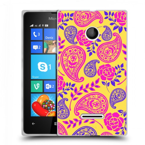 Дизайнерский пластиковый чехол для Microsoft Lumia 435 Шаблоны пейсли 