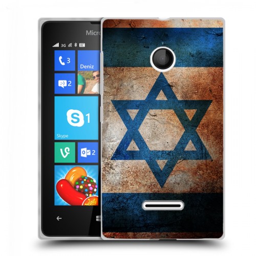 Дизайнерский пластиковый чехол для Microsoft Lumia 435 Флаг Израиля