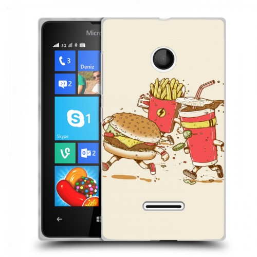 Дизайнерский пластиковый чехол для Microsoft Lumia 435 Бургеры