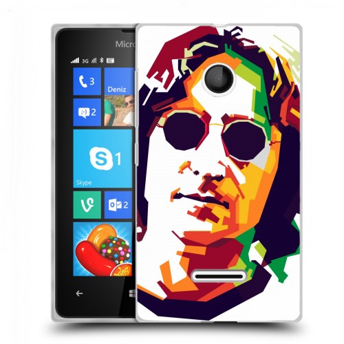 Дизайнерский пластиковый чехол для Microsoft Lumia 435 Джон Леннон
