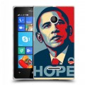 Дизайнерский пластиковый чехол для Microsoft Lumia 435 Барак Обама