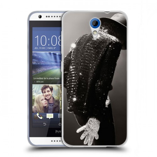 Дизайнерский пластиковый чехол для HTC Desire 620 Майкл Джексон
