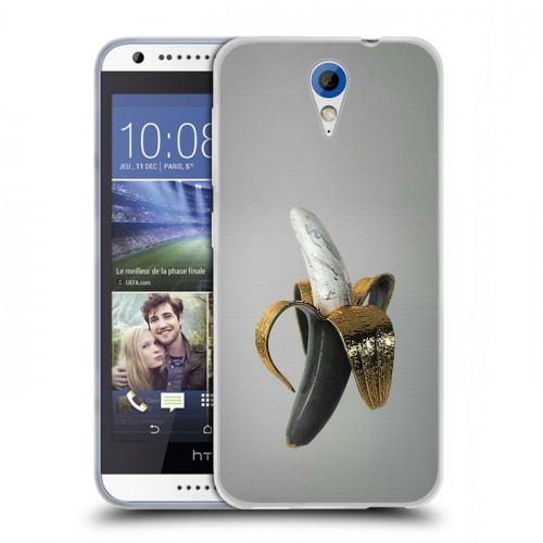 Дизайнерский пластиковый чехол для HTC Desire 620 Черное золото