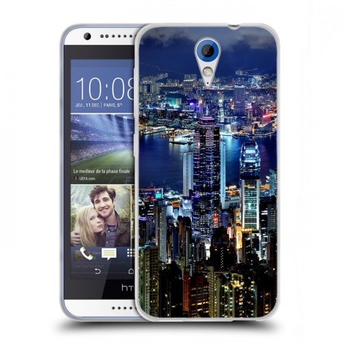 Дизайнерский пластиковый чехол для HTC Desire 620 Гонконг