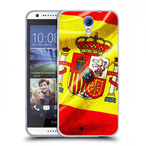 Дизайнерский пластиковый чехол для HTC Desire 620 Флаг Испании