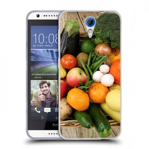 Дизайнерский пластиковый чехол для HTC Desire 620 Овощи