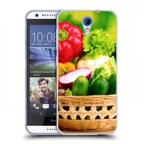 Дизайнерский пластиковый чехол для HTC Desire 620 Овощи