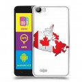 Дизайнерский пластиковый чехол для Explay Rio Флаг Канады