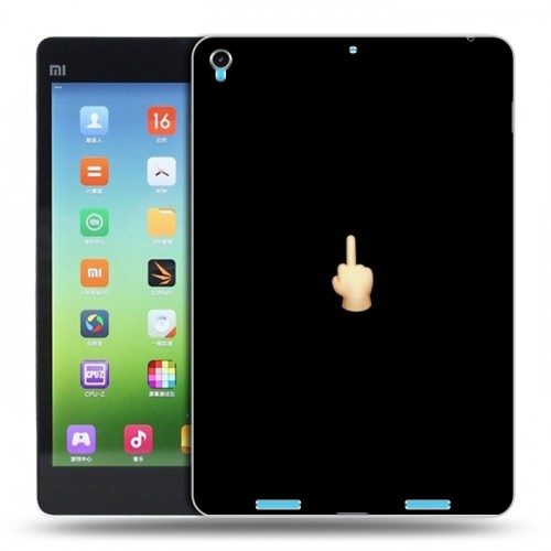 Дизайнерский силиконовый чехол для Xiaomi MiPad Черно и кратко