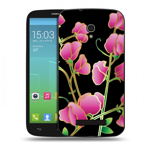 Дизайнерский пластиковый чехол для Alcatel One Touch Pop S9 Люксовые цветы