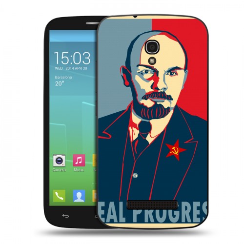 Дизайнерский пластиковый чехол для Alcatel One Touch Pop S9 Владимир Ленин