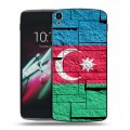 Дизайнерский пластиковый чехол для Alcatel One Touch Idol 3 (5.5) Флаг Азербайджана